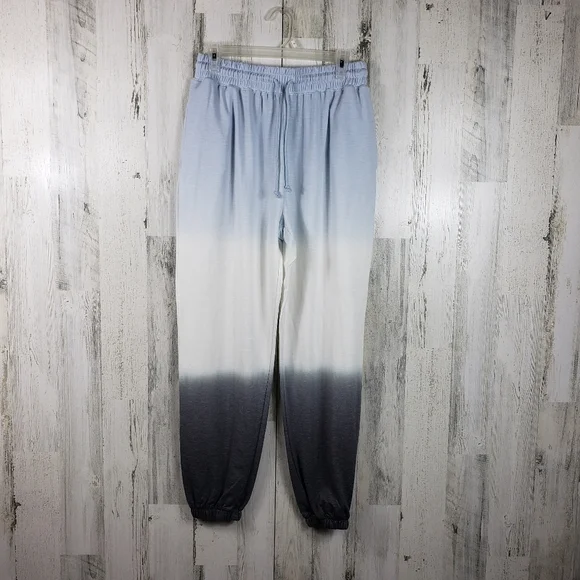 Knox rose blue, white, gray tie dye soft light weight joggers women's size Large - Picture 9 of 9